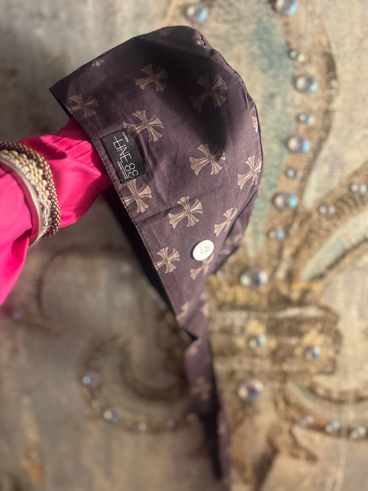 Chromed Heart design Scrub Cap